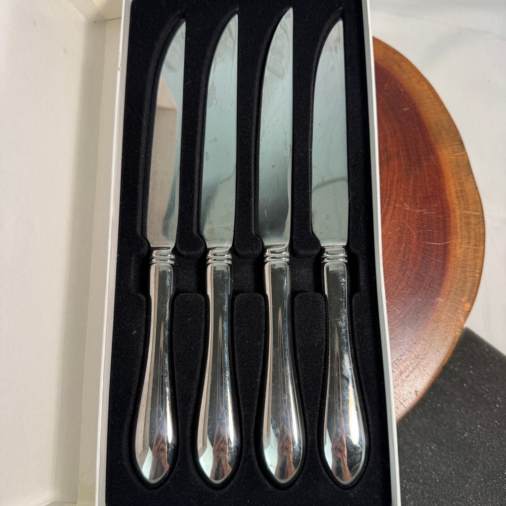 Instrumentals 18/8 Stainless Steel Steak Knives Set of 4 Teardrop Handle‎ Korea